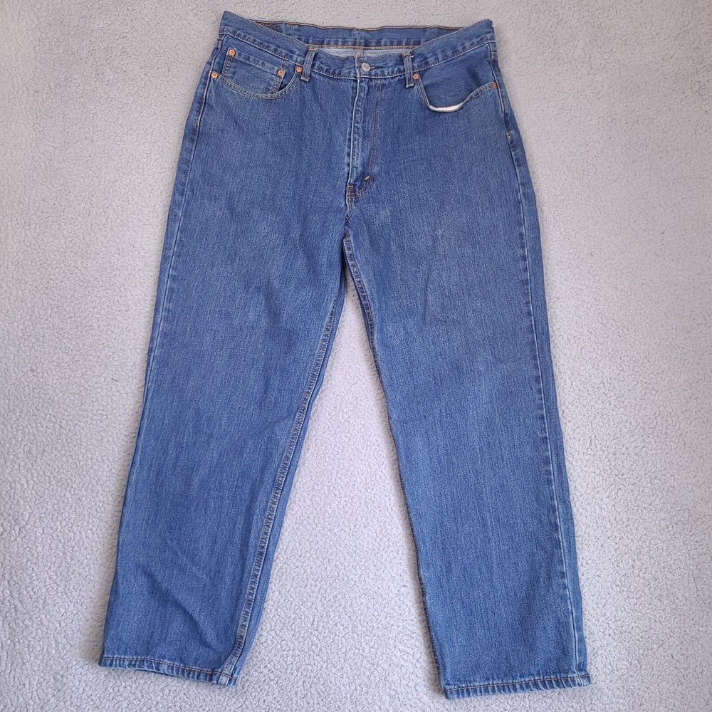 Levi's 550 Jeans‎ Mens 38x30 Blue Relaxed Tapered Medium Wash Denim Pants
